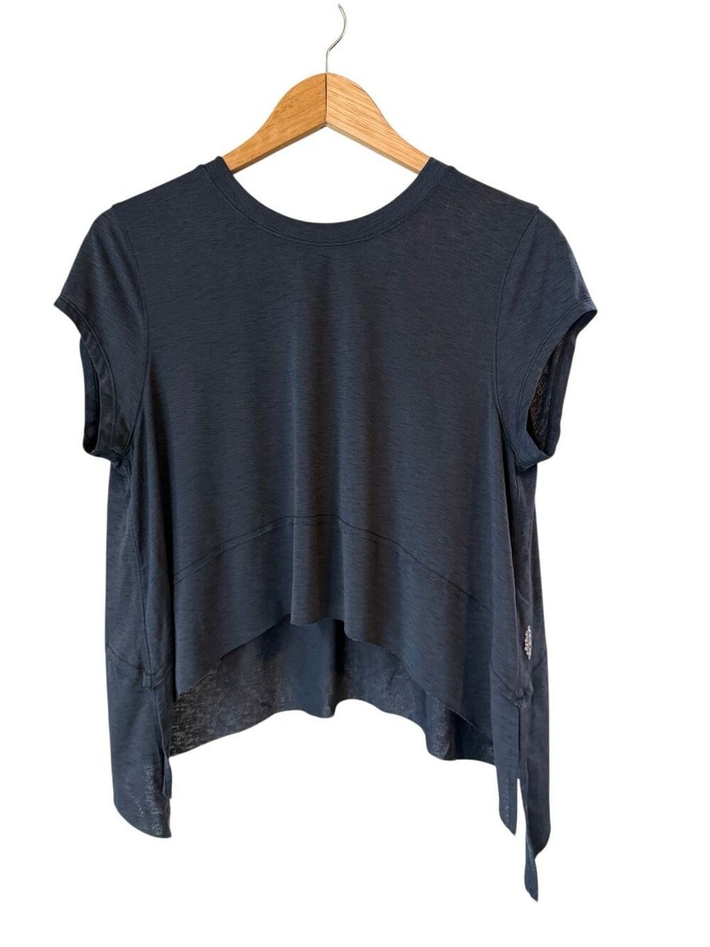 Free People Movement Tempo Short Sleeve Tee In Gray Size L - Picture 4 of 8